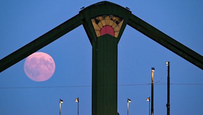 La « super lune des moissons » et son éclipse partielle ont inspiré de superbes photos