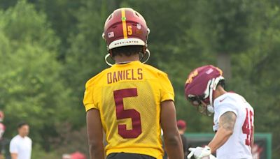 Jayden Daniels speaks for the first time at Commanders Training Camp