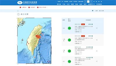 地牛翻身！晚間8點25分 花蓮發生芮氏規模4.1有感地震
