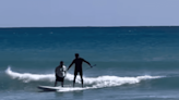 VIDEO: Legendary Big Wave Surfer Tandem Surfs with 'Jackass' Star Wee Man