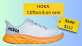 The HOKA Clifton 8 shoes that usually sell for $140 is now $112 for a limited time