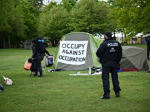 Berlin police clear pro-Palestinian camp from parliament lawn