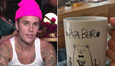 Justin Bieber Shows Off Adorable 'Papa Bear' Mug in First Post Since Welcoming Son Jack Blues with Wife Hailey