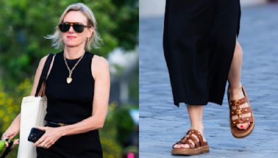 Naomi Watts Embraces Comfort and Style in Celine Sandals While in New York Supporting Husband Billy Crudup