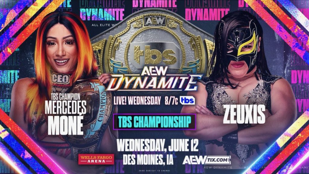 Mercedes Moné To Defend TBS Championship Against CMLL’s Zeuxis On 6/12 AEW Dynamite, Updated Card