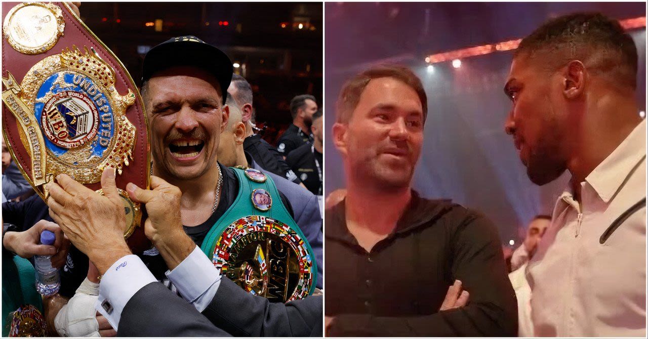 What Anthony Joshua said to Eddie Hearn immediately after Fury vs Usyk revealed