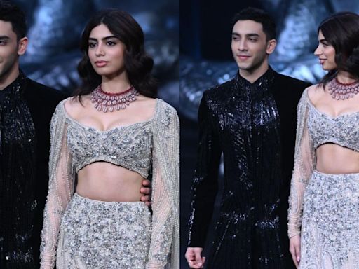 India Couture Week 2024: Khushi Kapoor and her rumoured boyfriend Vedang Raina turn showstoppers for designer Gaurav Gupta