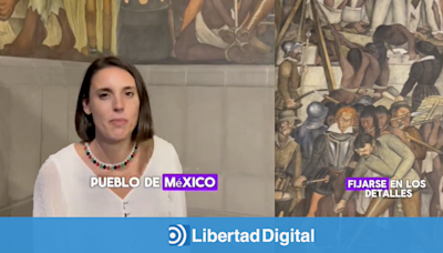 Irene Montero culpa a Felipe VI de la Conquista de México ante el cuadro de un maltrador