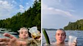 Food Vlogger Makes Cucumber Salad While Swimming In Lake, Internet Calls It 'Insane But Impressive' - News18