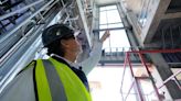 Ray Hensler leads hard hat tour of downtown's Peabody Union, opening next spring - Nashville Business Journal