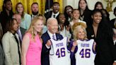 Biden celebrates LSU women’s and UConn men’s basketball teams at separate White House events