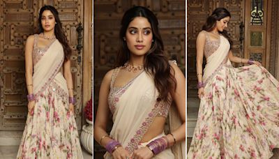 Janhvi Kapoor In A Floral Lehenga Is Still A Total Sport With Her Cricket Necklace For Mr And Mrs Mahi Promotions