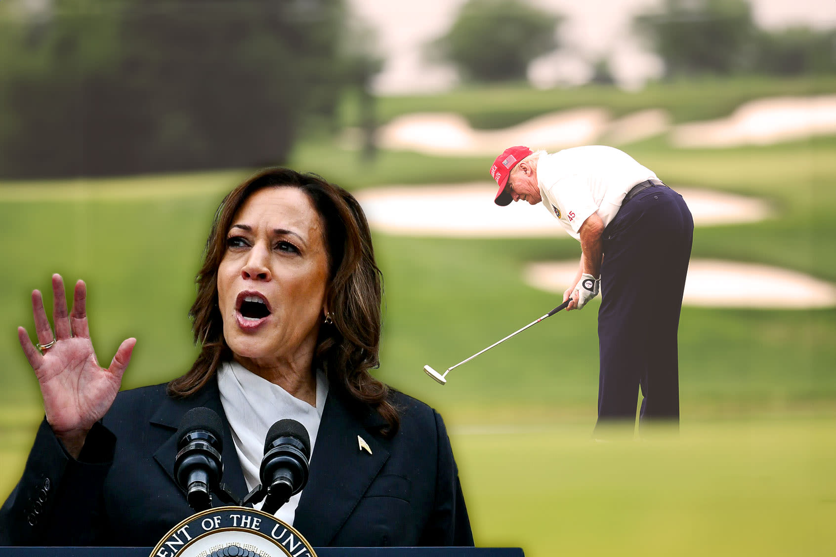 Kamala Harris makes Donald Trump do the one thing he fears most: Get up and get out