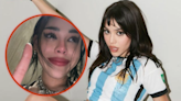 Critican a Danna Paola por posar con la playera de Argentina, 'Ya no regreses a México', le piden