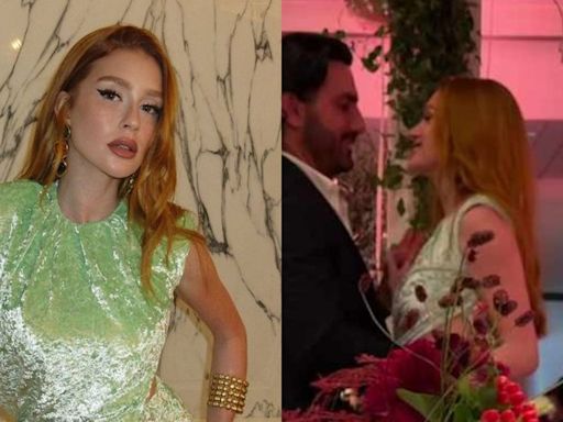Em Cannes, Marina Ruy Barbosa divide momento fofo com noivo em jantar