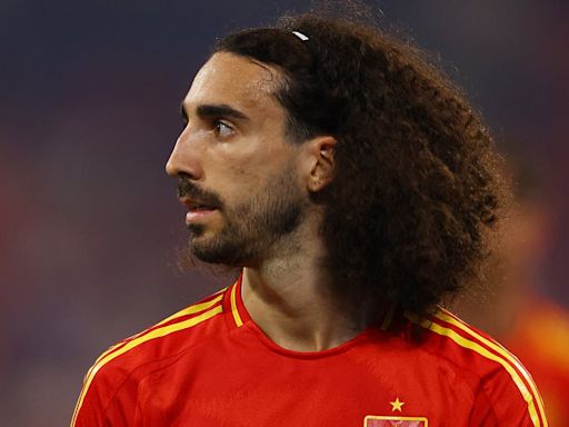 Marc Cucurella is BOOED by fans after controversial handball incident