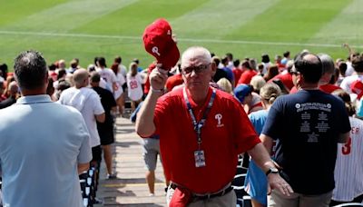 A young Phillies fan was left in tears after losing a home run ball. Meet the usher who came to the rescue.