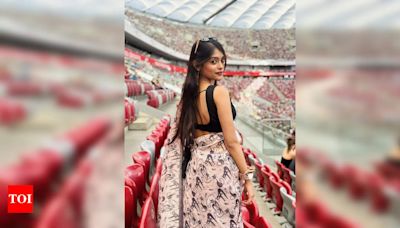 Anusha attends Taylor Swift concert in a sari | Events Movie News - Times of India