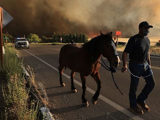 A growing California wildfire spanning 14,000 acres is forcing residents to evacuate