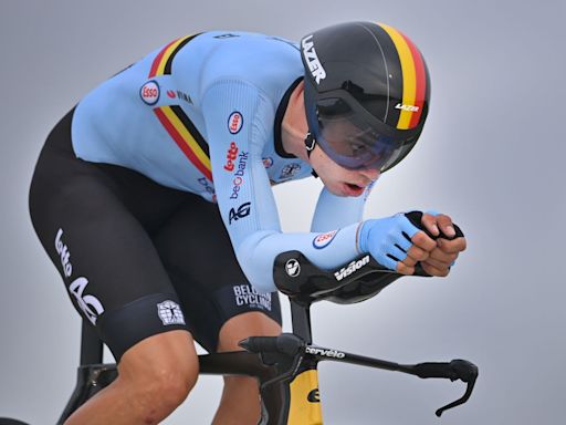 Wout van Aert spotted training with front disc ahead of Paris Olympics time trial