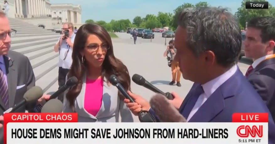 Lauren Boebert Tells CNN ‘It Makes No Difference to Me’ Whether Mike Johnson or Hakeem Jeffries Is Speaker