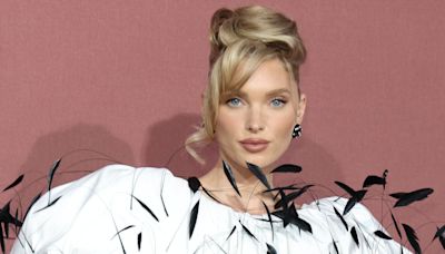 Elsa Hosk Wears Wings on an Angelic Feathered Gown in Cannes