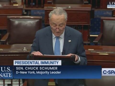 "No Kings Act": Chuck Schumer says he will introduce a bill to try and reverse the Supreme Court’s immunity decision.