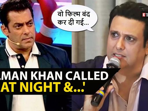 Throwback! When Govinda claimed he had to quit a film after Salman Khan's late-night call | Etimes - Times of India Videos