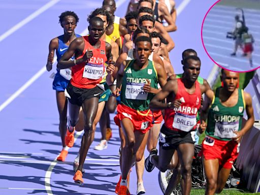 The 5000m Heats at Paris Olympics Were Chaos After 4-Man Pile Up, Cameraman on the Track