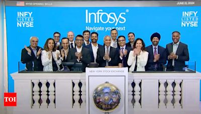 Infosys rings opening bell on New York Exchange: What India's second-largest IT company said on the occasion - Times of India