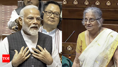 Watch: In Rajya Sabha speech, PM Modi lauds Sudha Murthy | India News - Times of India