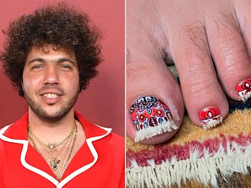 Benny Blanco Shows Off His Intricate Toenail Art Inspired by a Persian Rug and Complete with Tassels