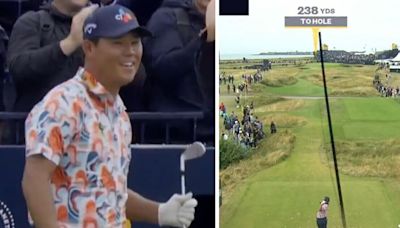 Si Woo Kim hits hole-in-one at The Open and promises team proper British reward