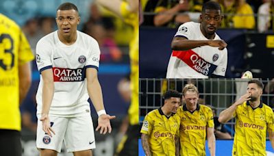 ...Jadon Sancho se aprovecha de un Kylian Mbappé acorralado y un errático Ousmane Dembélé: 1x1 y puntuaciones del PSG vs. Borussia Dortmund en la ida de semifinales de la Champions...