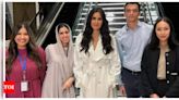 Katrina Kaif makes heads turn in this stunning ivory trench coat dress as she poses with fans in UNSEEN pic from Abu Dhabi | Hindi Movie News - Times of India