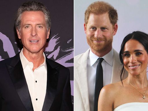 California Governor Gavin Newsom Defends Meghan Markle and Prince Harry amid 'Delinquent' Controversy