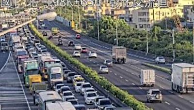 快訊／國一彰化路段聯結車事故 逢下班尖峰回堵6km塞成停車場