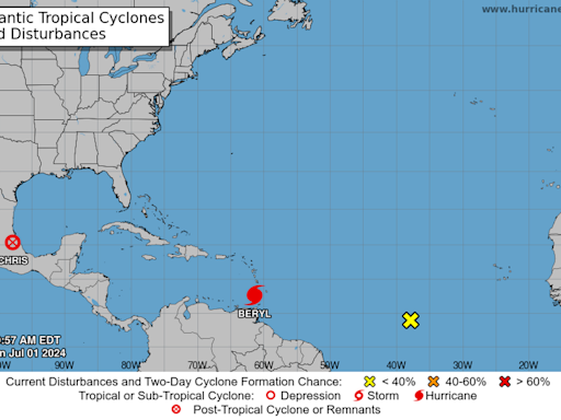 Beryl toca tierra en Grenada como un huracán ‘extremadamente peligroso’ de categoría 4