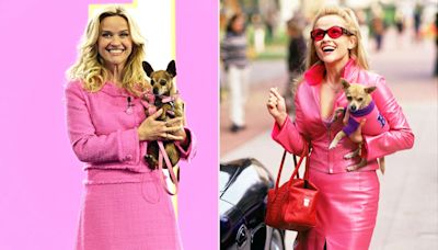 Reese Witherspoon Brings Back Elle Woods in Hot Pink Skirt Suit — and Does the Bend and Snap in Louboutins!