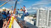 'Epic:' 50 people rappelled down 19-story building in West Palm Beach on Saturday. Here's why