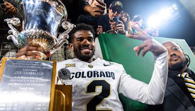 Colorado quarterback Shedeur Sanders gives props to his much-maligned offensive line after big game