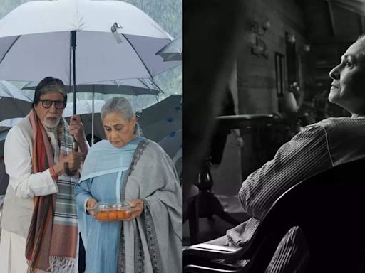 Amitabh Bachchan drops romantic PIC with Jaya Bachchan from the set as he holds the umbrella for her, talks about Mumbai rains, netizens react | Hindi Movie News - Times of India