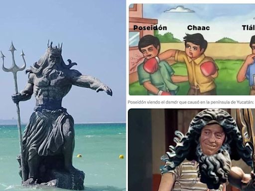 Estatua de Poseidón, en Yucatán, deja ola de memes