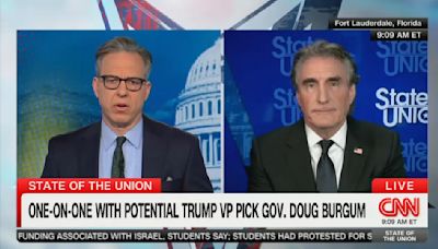 CNN's Jake Tapper and Gov. Doug Burgum Clash About Trump