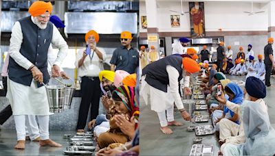 PM Modi Serves Langar At Gurudwara Patna Sahib Amid Lok Sabha Phase 4 Voting