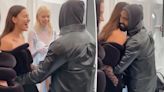 Kanye West and ex Irina Shayk have flirty moment at London Fashion Week