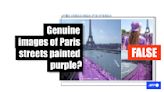 AI-generated images of 'Paris painted purple' falsely shared ahead of Olympics