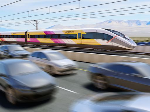 A first view of what the high-speed rail to Las Vegas might look like