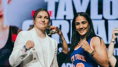 Amanda Serrano y Katie Taylor se muestran respeto en su primer frente a frente para la revancha el 20 de julio