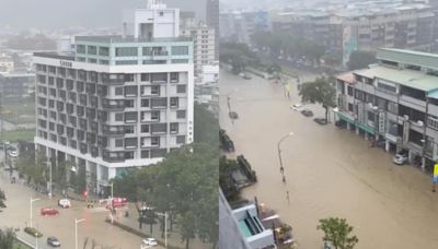 凱米恐怖豪雨！高雄幾乎泡水裡，高美館豪宅區淹了…美濃湖溢堤「預防性撤離」，陳其邁：災情已200件